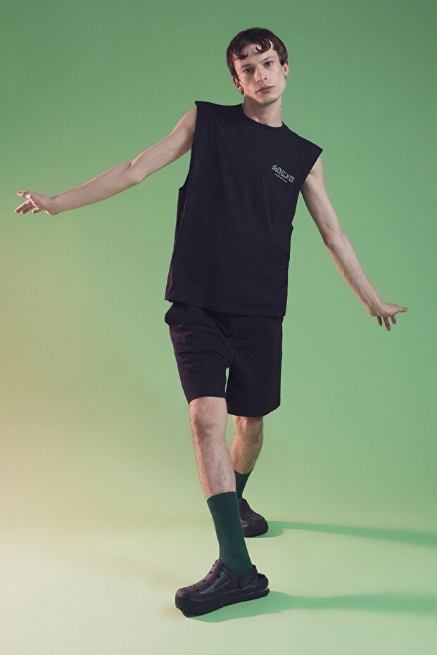 Regular Fit Cepli Sürdürülebilir Spor Pamuklu Şort - 2