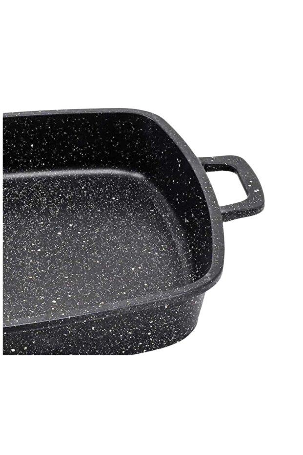 Eda Zk-951 Çift Kulplu 36 Cm Döküm Kare Çat Çok Amaçlı Fırın Tepsisi - 3