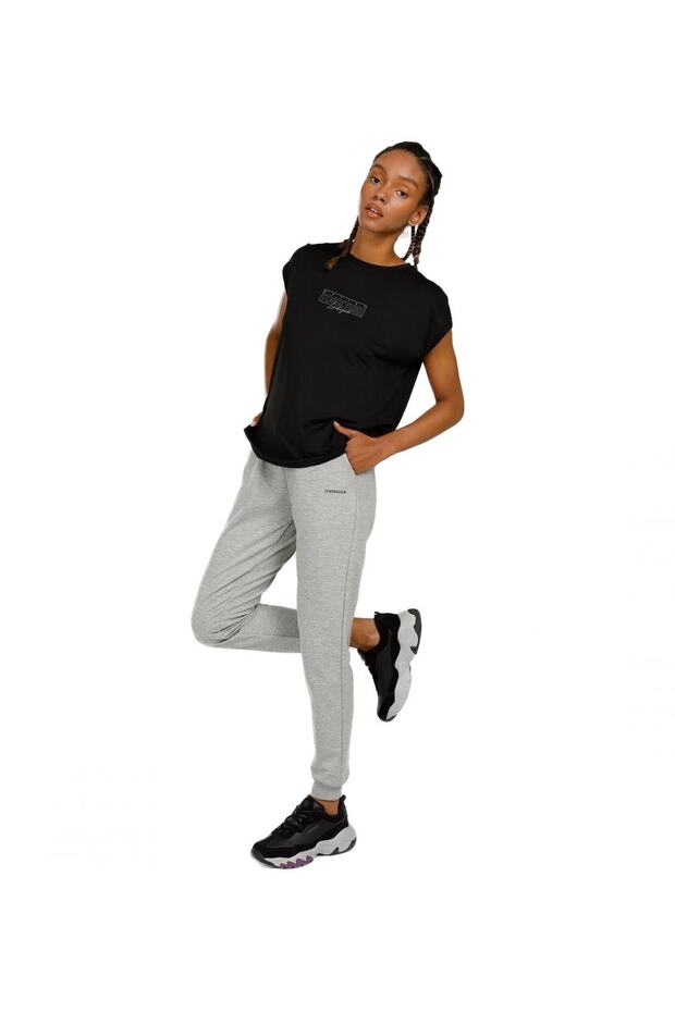 Ct133 Basic Jogger Gri Kadın Eşofman Altı - 4