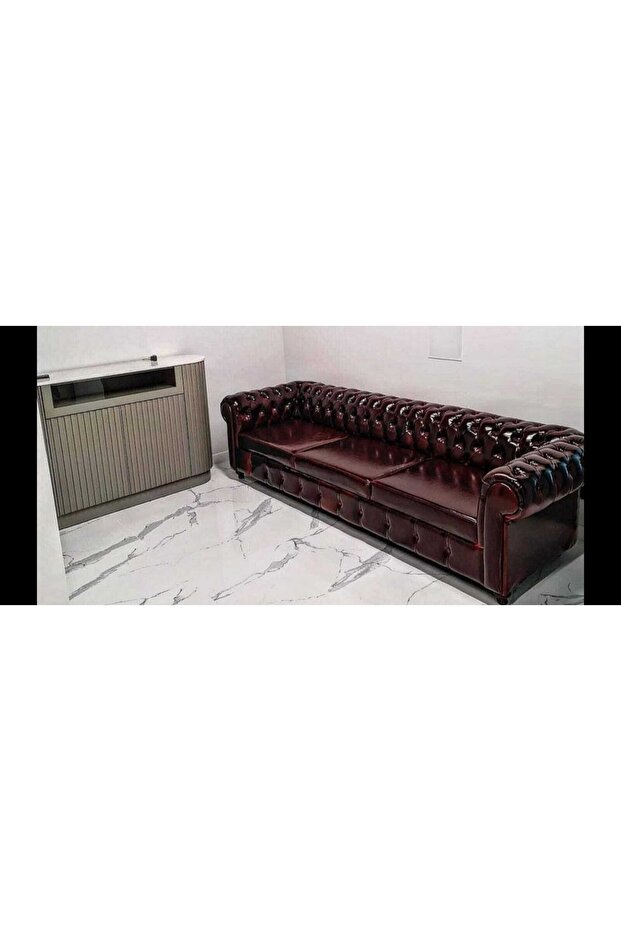 Chester Siyah Deri Koltuk - 6