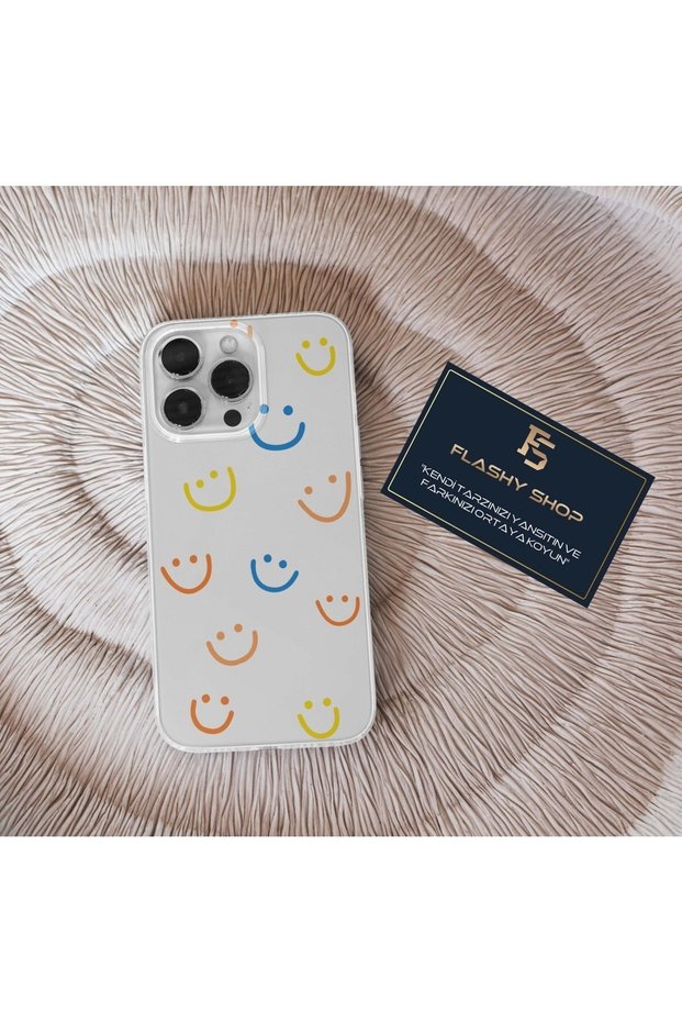 Samsung Galaxy A70 Compatible Smile Pattern Transparent Case