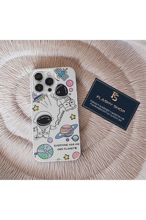 Astronaut Design Transparent Case Compatible with Samsung Galaxy A70