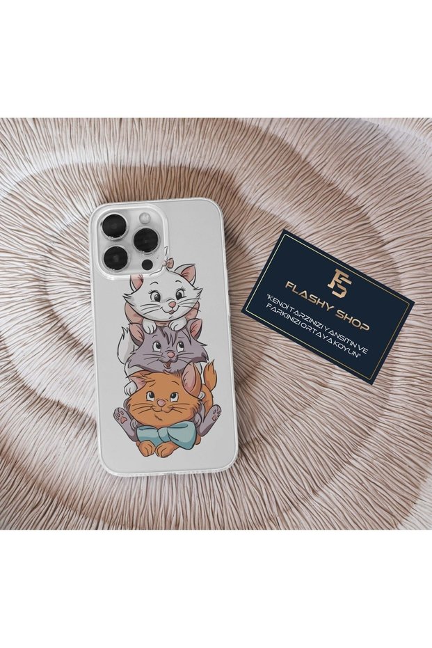 Oppo A74 Compatible Marie Sweet Cats Design Transparent Case