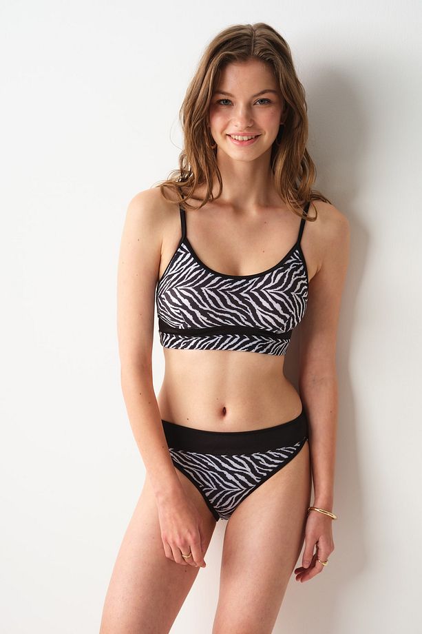 Jojoba Parçalı Bustier Tek Üst Zebra 239112-d - 3