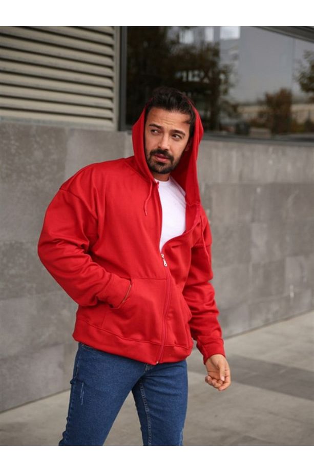 Cmz 2 Iplik Kırmızı Tek Hırka - 3