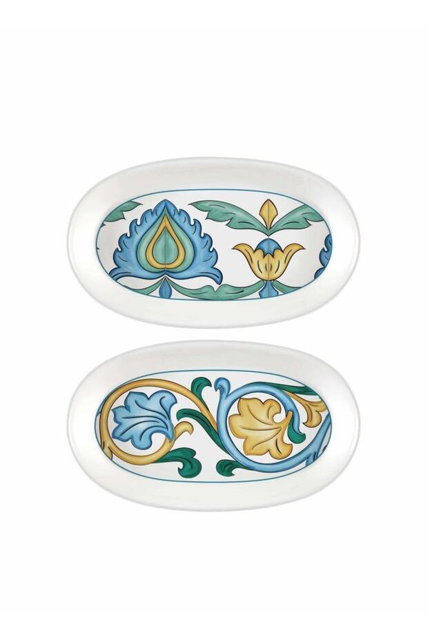 Lımoncello Basıc Gri 2'li Oval Servis Tabak 26cm - 2