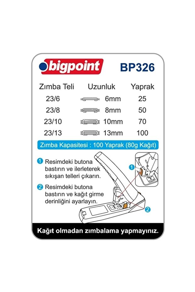 Zımba Makinesi Arşiv Tipi 100 Yaprak (%70 GÜÇ TASARRUFLU) - 2
