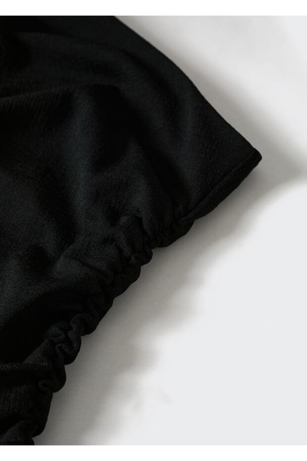 Rochie lungă asimetrică drapată - 7