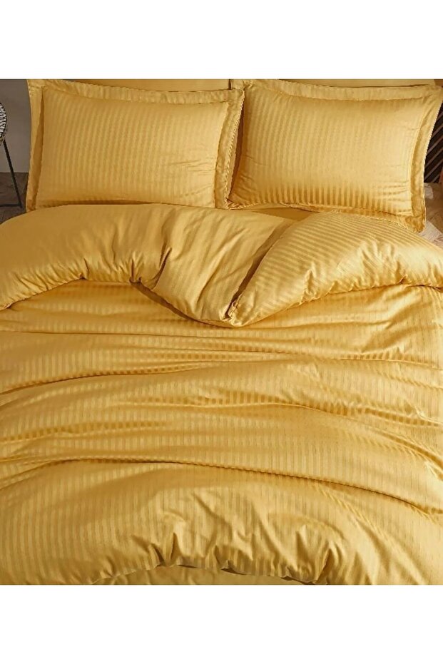 Satin Duvet Cover Set with 2 Pillow Cases and No Elastic Sheets