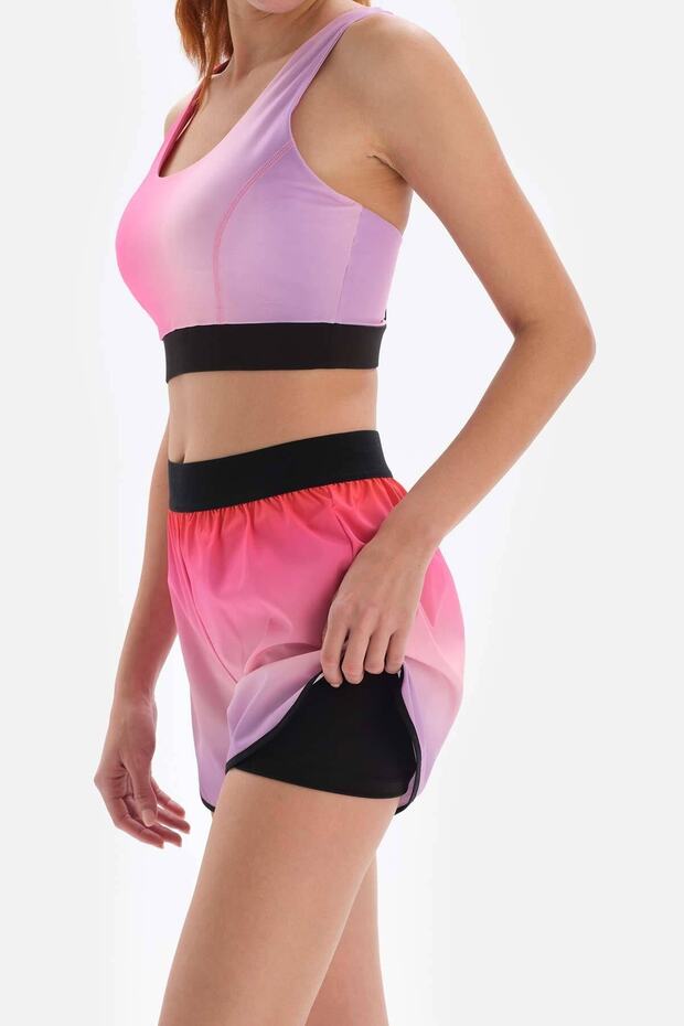 Pembe Active Taytlı Şort - 5