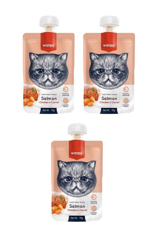 Taze Somon & Tavuklu Kedi Et Ezmesi 90 Gr. X 3 Adet - 1