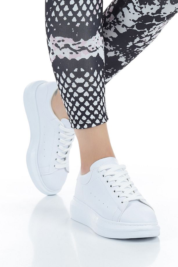 Kadın Ortopedik Hafif Faylon Tabanlı Spor Ayakkabı Sneaker - 1