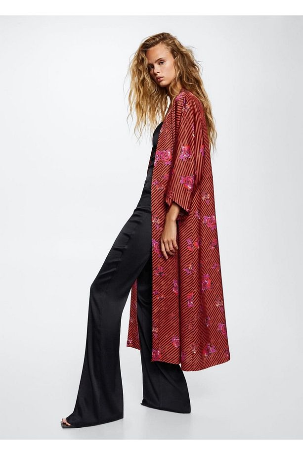 Çiçek Desenli Kaftan - 5