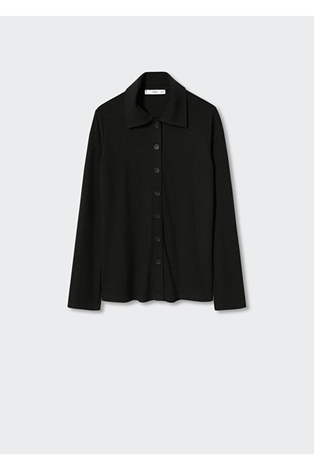 Düğmeli Ribana Gömlek - 3