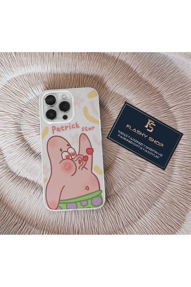 Transparent Case with Patrick Star Kiss Design Compatible with Samsung S20 Fe