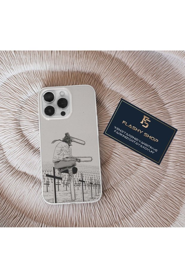 Samsung Galaxy A12 Compatible Chainsaw Man Design Transparent Case