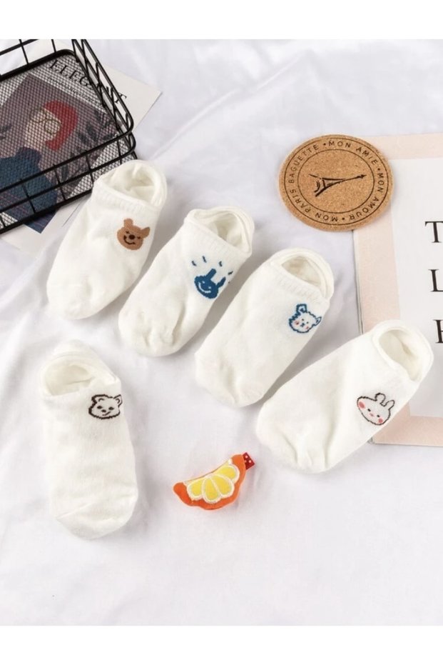 5" Pair Women's Cute (Invisible) Ballerina Socks Set