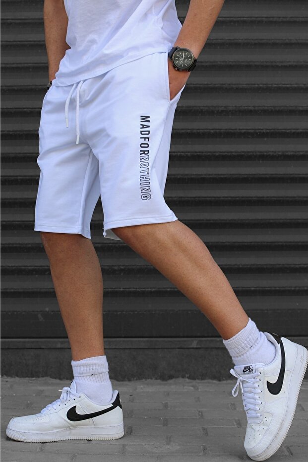 Beyaz Kapri Şort 5403 - 4