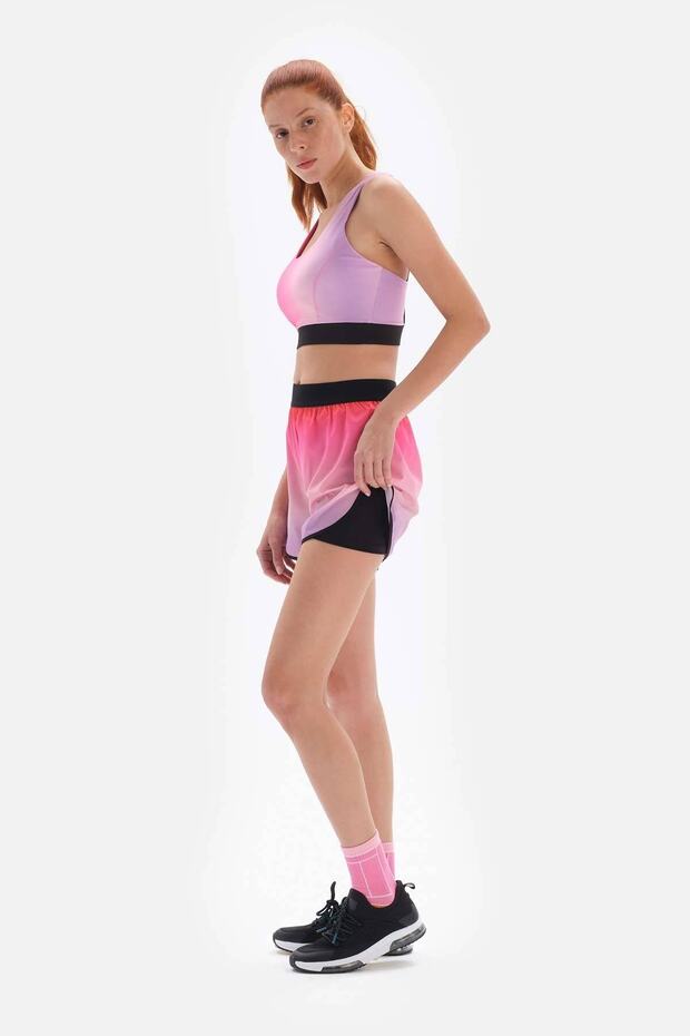 Pembe Active Taytlı Şort - 3