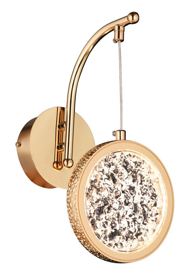 Modern Duvar Led Aplik Gold Sarı Ithal Kristalize Tasarım Aplik - 1