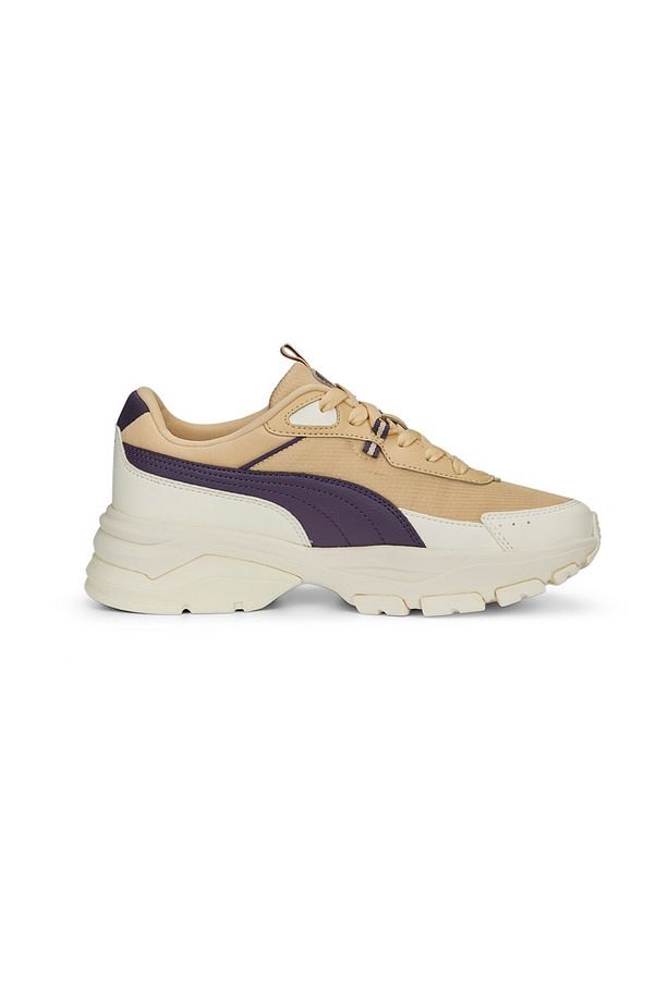 Cassia Via Yüksek Taban Bej Mor Kadın Sneaker Ayakkabı - 3