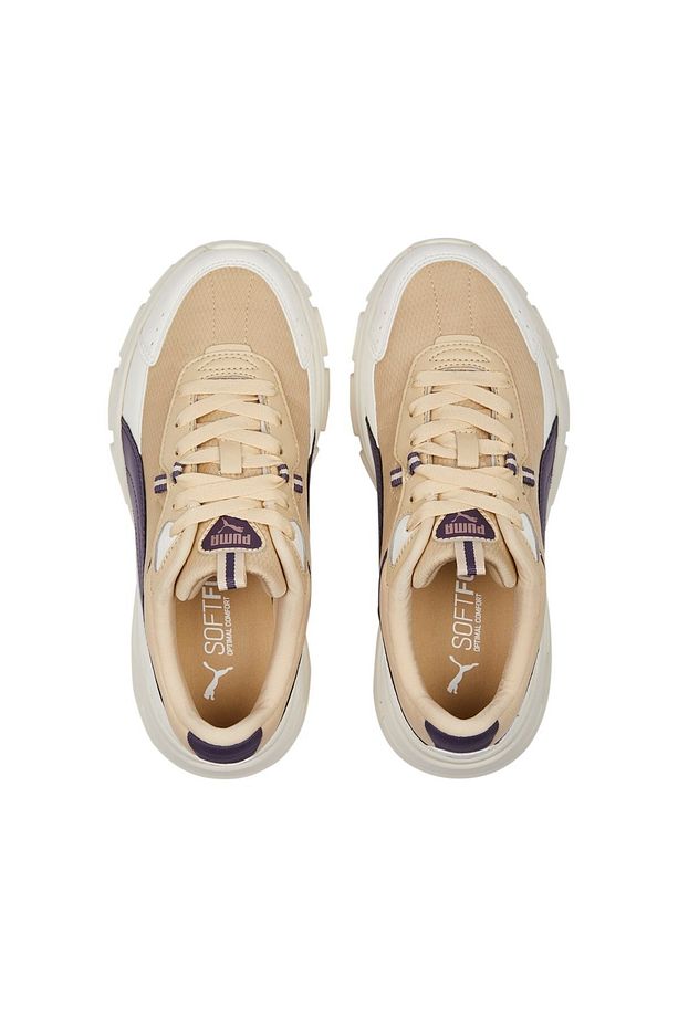 Cassia Via Yüksek Taban Bej Mor Kadın Sneaker Ayakkabı - 6