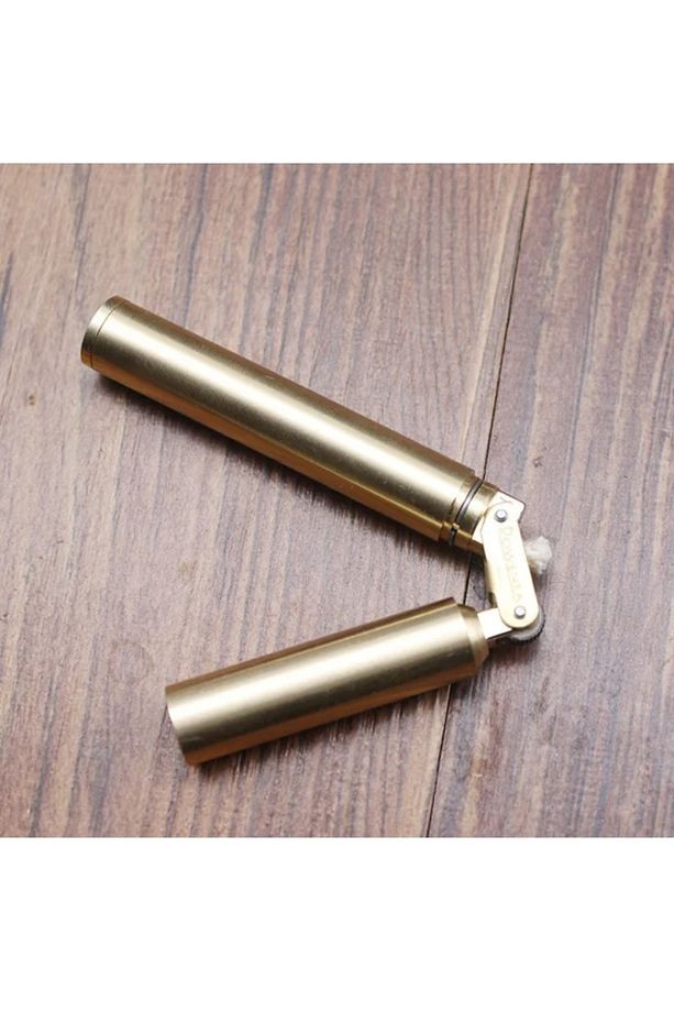 Metal Çubuk Benzinli Çakmak Taşınabilir Ince Katlanır - 3