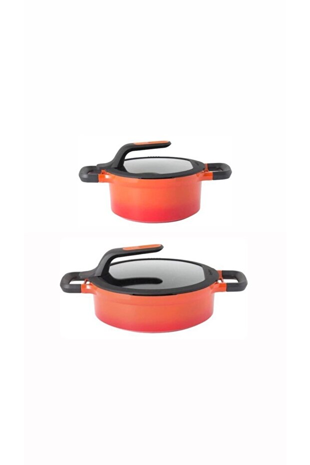 مجموعة Gem Stay-cool Orange Induction المكونة من 4 قطع 20drn24shallow