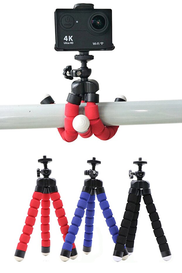 Akrobat Fleksi Tripod Ayarlanabilir 3 Ayaklı Tripod Pratik Bükülebilir Ayaklar Renkli Sd070 - 1