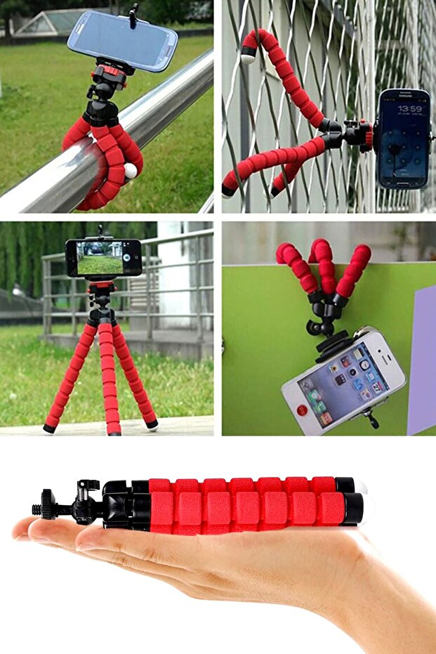 Akrobat Fleksi Tripod Ayarlanabilir 3 Ayaklı Tripod Pratik Bükülebilir Ayaklar Renkli Sd070 - 2