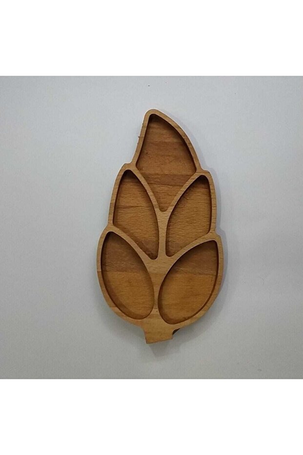 لوحة عرض خشبية على شكل ورقة شجر - 2