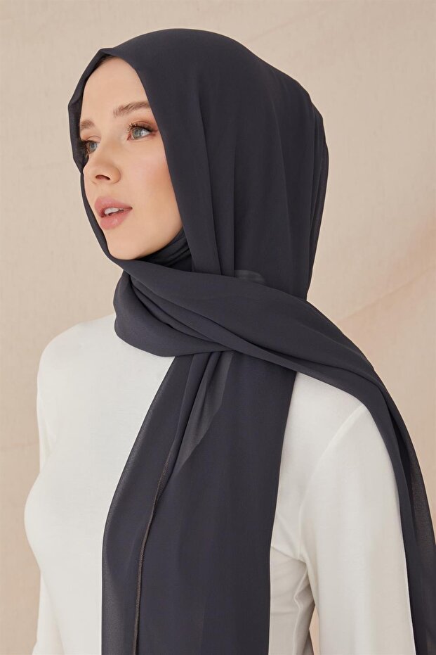 Şifonlu Bone Şal-antrasit - 2