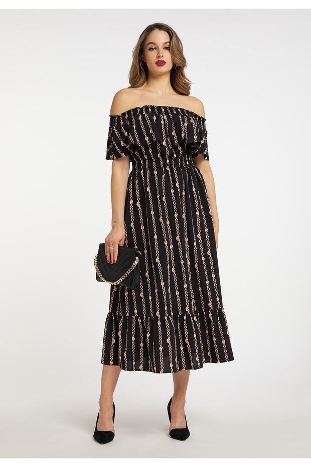 Maxikleid mit Allover-Print mioki - 3