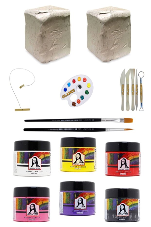 Ceramic Dough 3x2 Kg Südor Mona Lisa Artist 125 Ml Acrylic Paint Set of 6
