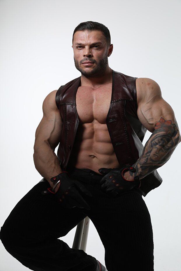 Genuine Leather Claret Red Vest