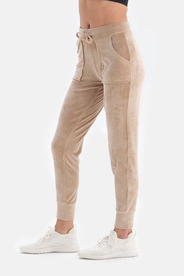 Sütlü Kahve Yüksek Bel Jogger Pantolon - 1