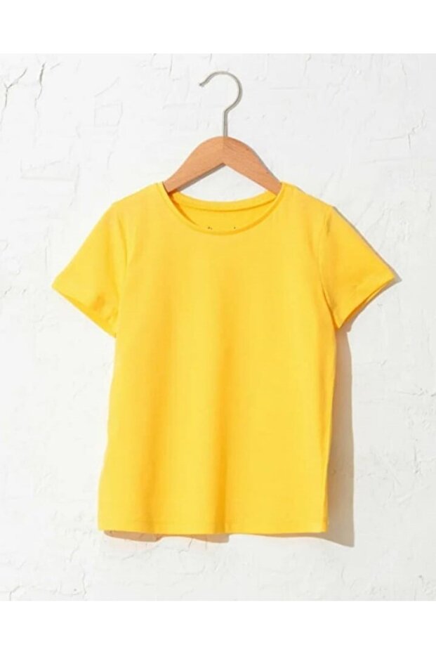 Unisex Kids Round Neck Short Sleeve Combed Cotton Body T-Shirt