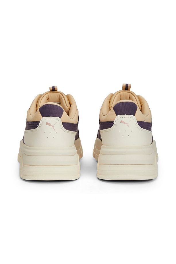 Cassia Via Yüksek Taban Bej Mor Kadın Sneaker Ayakkabı - 5