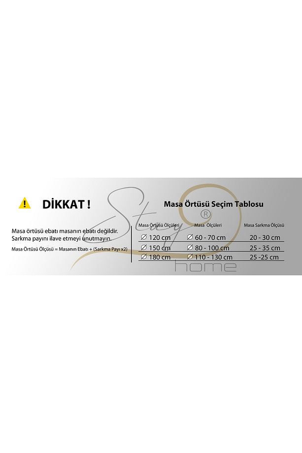 Dertsiz Yuvarlak Masa Örtüsü - 2