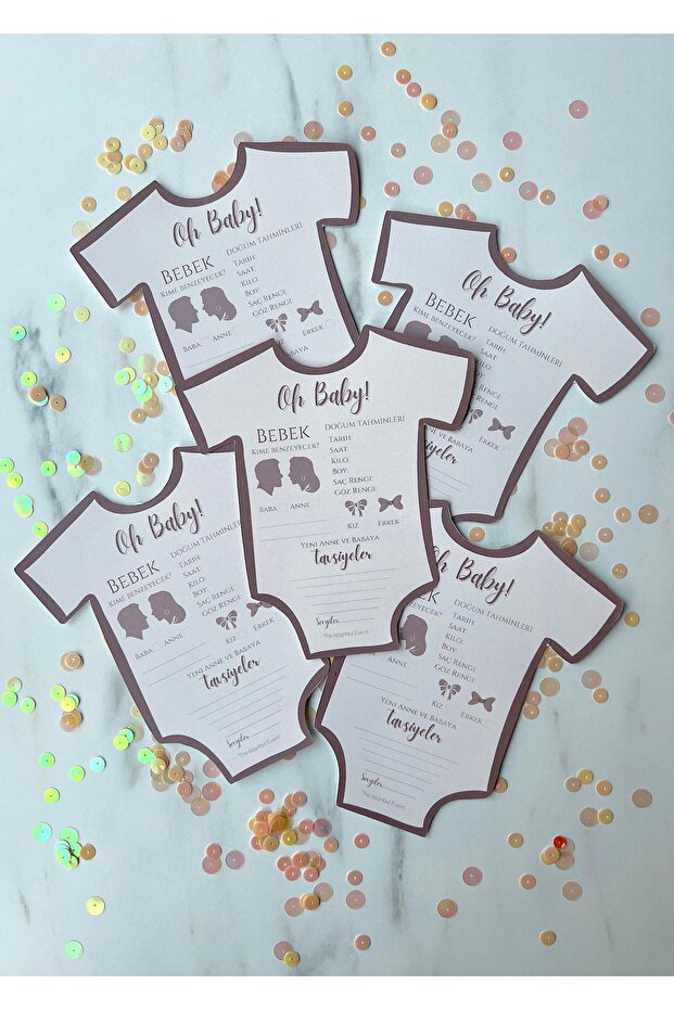 20-Piece Baby Shower Gender Party Game Card Set - Baby Who Will Like - Birth Predictions