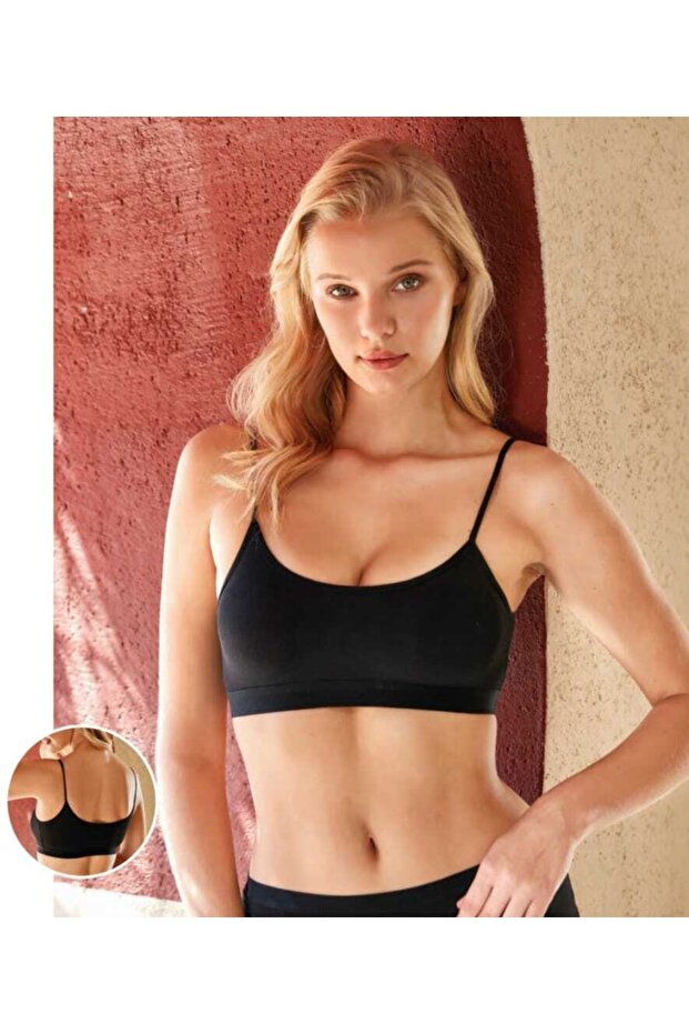 Rope Strap Padded Bra - 1