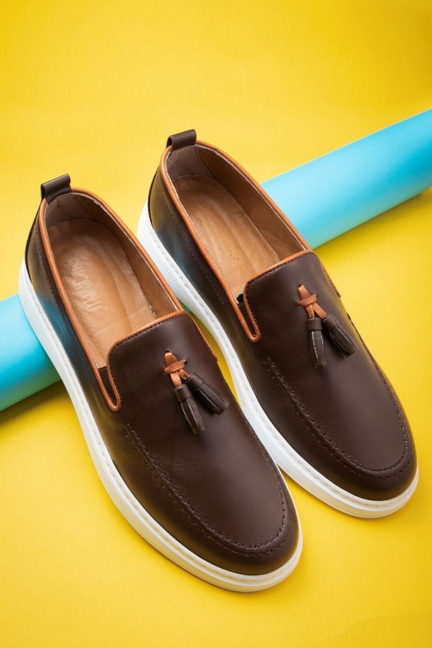 Fringe Hakiki Deri Erkek Günlük Ayakkabı, Loafer Ayakkabı, Hafif Ayakkabı, Yazlık Ayakkabı - 6