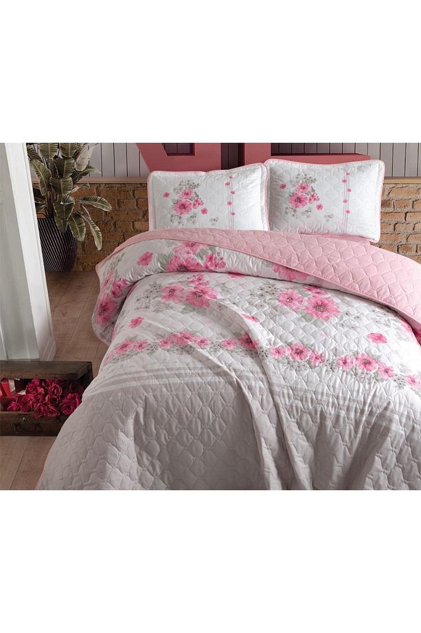 Ranforce Yatak Örtüsü Tek Kişilik Lovers V1 Pembe - 1