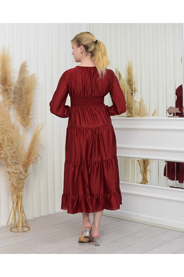 Φόρεμα ελαστικό σατέν - 3