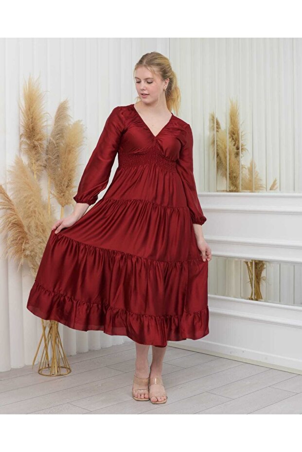 Φόρεμα ελαστικό σατέν - 5