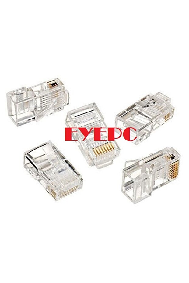 50 قطعة Rj45 Cat5 Cat6 نهاية جاك كابل نهاية المقبس