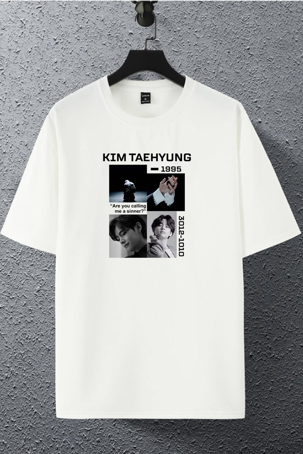 Unisex Women Men Kim Taehyung Bts Printed Oversize T-shirt