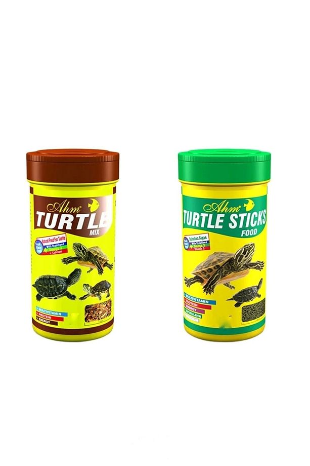 Kaplumbağa Yem Seti ( Mix+sticks ) 100 Ml X 2 Adet - 1