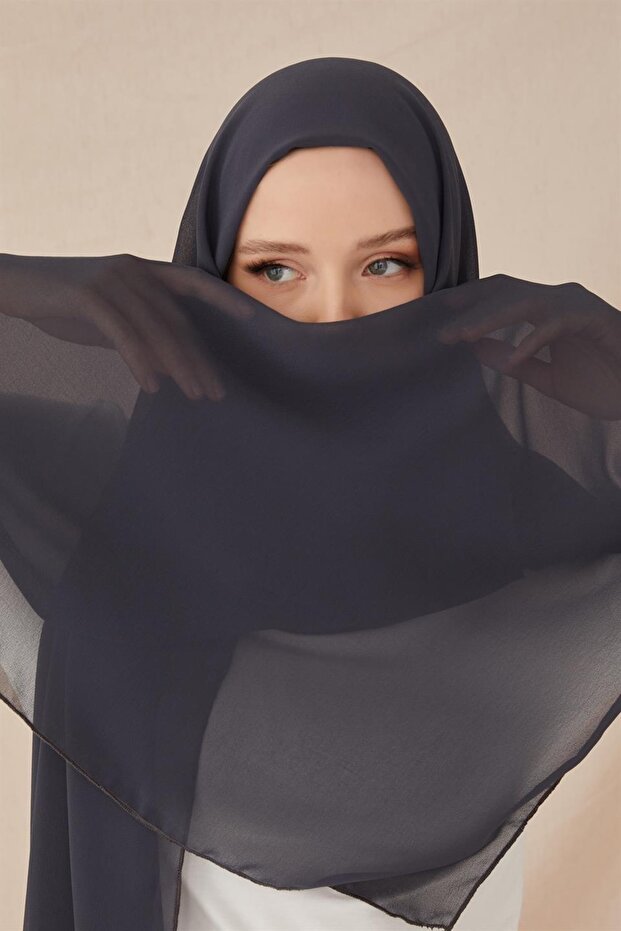 Şifonlu Bone Şal-antrasit - 3