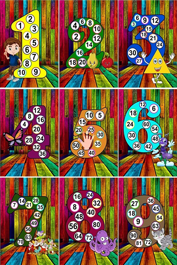 Numbers Banner Inside School Boards